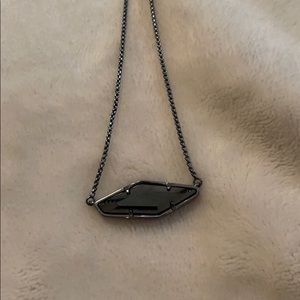 Kendra Scott Gunmetal Pendant Necklace